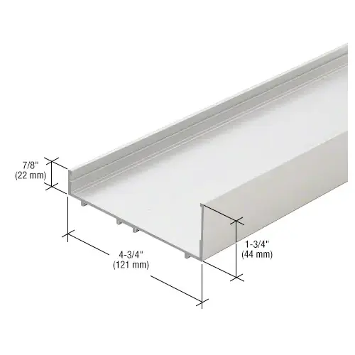 White KYNAR Paint Stacking Head and Sill Channel - 24'-2" Stock Length White KYNAR Paint Stacking Head and Sill Channel - 24'-2" Stock Length
