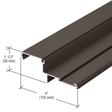 CRL-U.S. Aluminum CS41422 Bronze Black Anodized Stacking Sill Insert - 24'-2" Stock Length