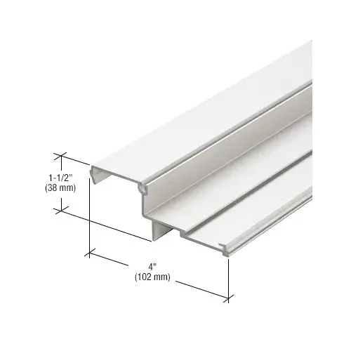 White KYNAR Paint Stacking Sill Insert - 24'-2" Stock Length White KYNAR Paint Stacking Sill Insert - 24'-2" Stock Length