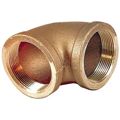 Brass Pipe 90 degree Elbow: 3/4" Fitting, Threaded, FNPT x FNPT, Class 125, Lead Free Brass Pipe 90 degree Elbow: 3/4" Fitting, Threaded, FNPT x FNPT, Class 125, Lead Free