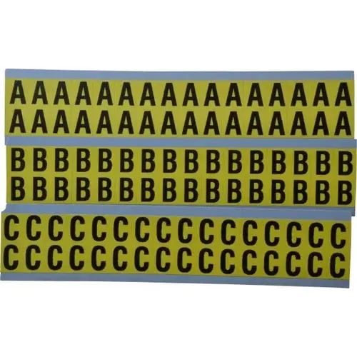 Number & Letter Label: "A-Z", Rectangle, 0.5625" Wide