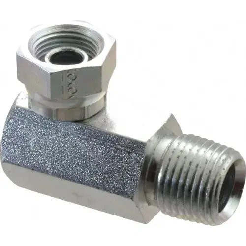 Industrial Pipe 90 degree Elbow Adapter: 3/8-18 Female Thread, 1/2-14 Male Thread, FNPSM x MNPT Industrial Pipe 90 degree Elbow Adapter: 3/8-18 Female Thread, 1/2-14 Male Thread, FNPSM x MNPT