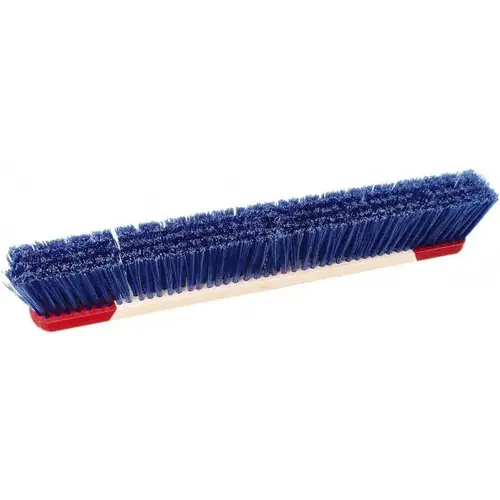 Push Broom: 24" Wide, Polyester Bristle