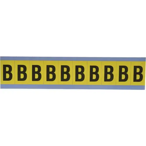 Number & Letter Label: "B", Rectangle, 0.875" Wide Number & Letter Label: "B", Rectangle, 0.875" Wide