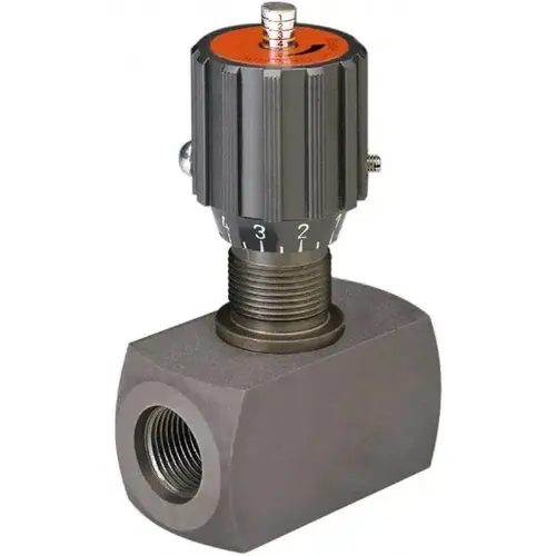 Needle Valve: Straight, 3/8" Pipe, Carbon Steel Body, FKM Fluorocarbon Seal