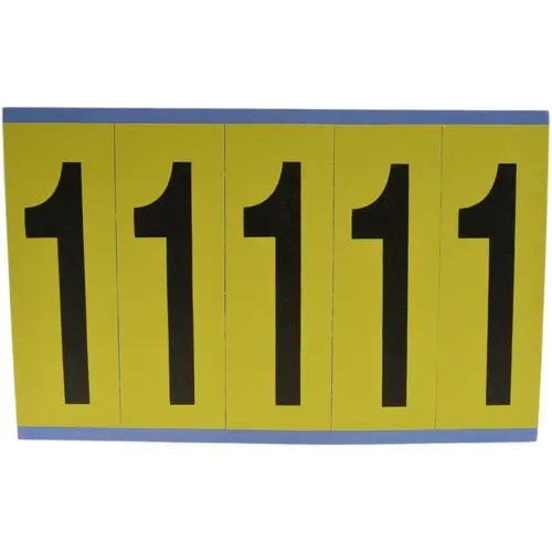 Number & Letter Label: "1", Rectangle, 1.75" Wide, 5" High Number & Letter Label: "1", Rectangle, 1.75" Wide, 5" High
