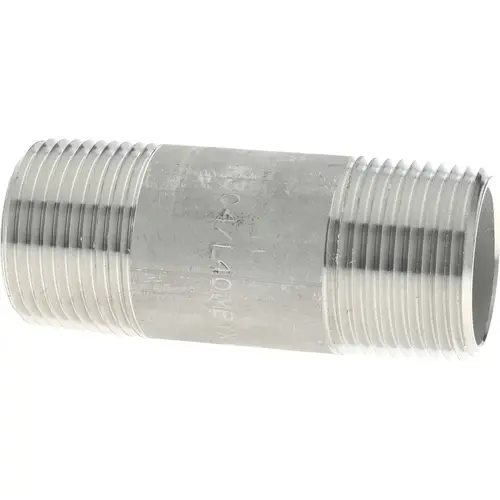 Stainless Steel Pipe Nipple: 3/4" Pipe, Grade 304 & 304L Stainless Steel Pipe Nipple: 3/4" Pipe, Grade 304 & 304L