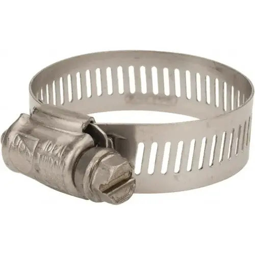 Worm Gear Clamp: SAE 40, 1 to 3" Dia, Stainless Steel Band - pack of 5