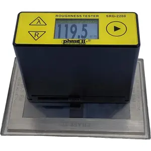 Phase II SRG-2200 Surface Roughness Gages; Roughness Parameter Type: Ra; Rz; Rt; Rq ; Stylus Tip Radius: 196.8503 ; Analysis Graph: No ; Ra Measurement Minimum: 19.6850 ; Ra Measurement Maximum (micro Inch): 393.7007 ; Rz Measurement Minimum (micro Inch): 3.9370