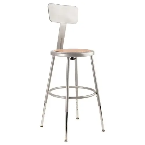 18 to 26 Inch High, Stationary Adjustable Height Stool Grey 18 to 26 Inch High, Stationary Adjustable Height Stool Grey