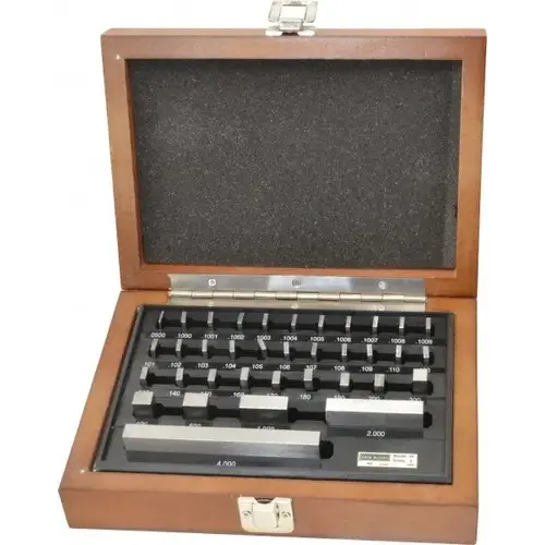 36 Piece, 0.05 to 4", Grade 0, Steel Gage Block Set 36 Piece, 0.05 to 4", Grade 0, Steel Gage Block Set