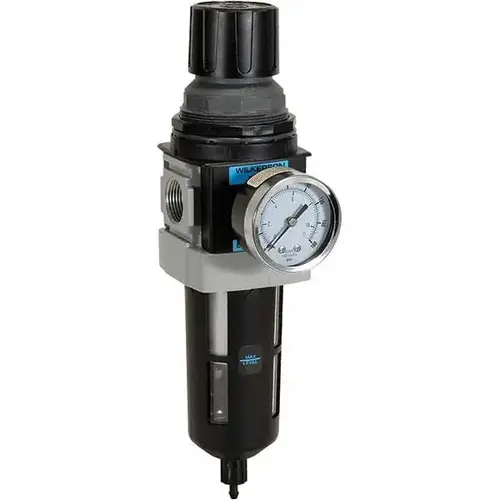 FRL Combination Unit: 1/2 NPT, Standard, 1 Pc Filter/Regulator with Pressure Gauge FRL Combination Unit: 1/2 NPT, Standard, 1 Pc Filter/Regulator with Pressure Gauge
