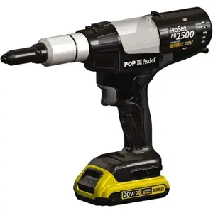POP Fasteners PB2500-NA All up to 3/16" Closed End, Open End Rivet Capacity , 1,911 Lb Pull Force Cordless Riveter