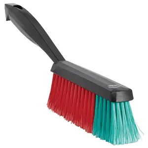 Vikan 450252 Automotive Cleaning & Polishing Tools; Tool Type: Hand Brush ; Overall Length (Inch): 13; 13in ; Applications: Vehicle Cleaning ; Bristle Material: Polyester ; Color: Black; Green; Red; Black; Green; Red ; Brush Material: Polypropylene