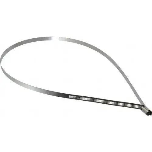 Worm Gear Clamp: SAE 224, 12-1/2 to 14-1/2" Dia, Stainless Steel Band