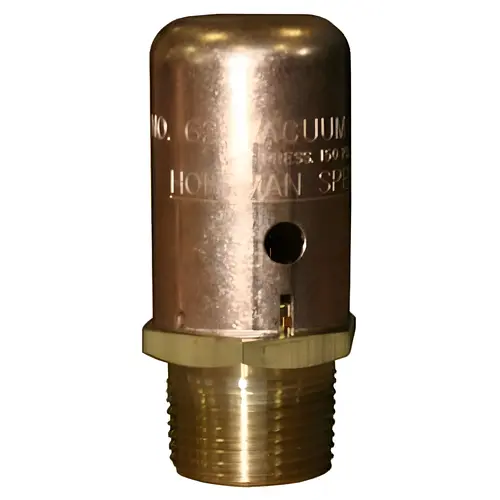 3/4" Pipe, 150 Max psi, Brass, Coated Brass, Pressure Type Vacuum Breaker Valve 3/4" Pipe, 150 Max psi, Brass, Coated Brass, Pressure Type Vacuum Breaker Valve