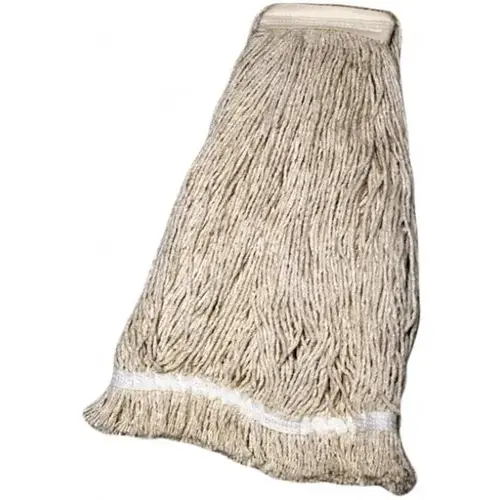 Wet Mop Cut: Clamp Jaw, Large, White Mop, Blended Fiber - pack of 24 Wet Mop Cut: Clamp Jaw, Large, White Mop, Blended Fiber - pack of 24