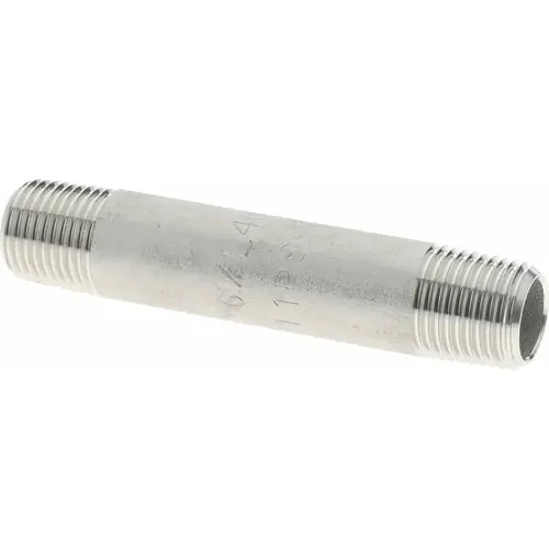 Stainless Steel Pipe Nipple: 1/8" Pipe, Grade 316 & 316L