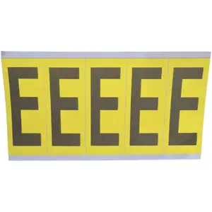 STRANCO SB7-E Number & Letter Label: "E", Rectangle, 1.75" Wide, 5" High