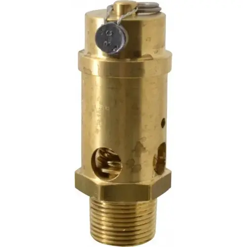 ASME Safety Relief Valve: 1" Inlet, 1,624 CFM, 200 Max psi