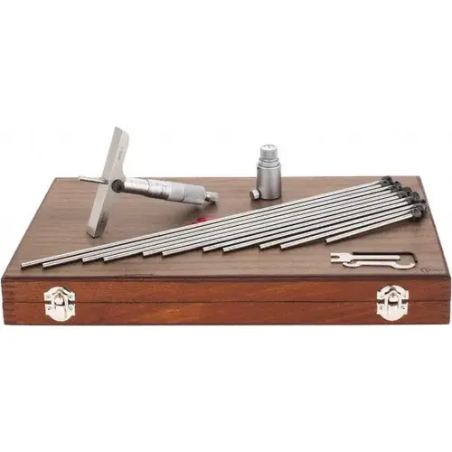 Mechanical Depth Micrometer: 300 mm Range, 12 Rods Mechanical Depth Micrometer: 300 mm Range, 12 Rods