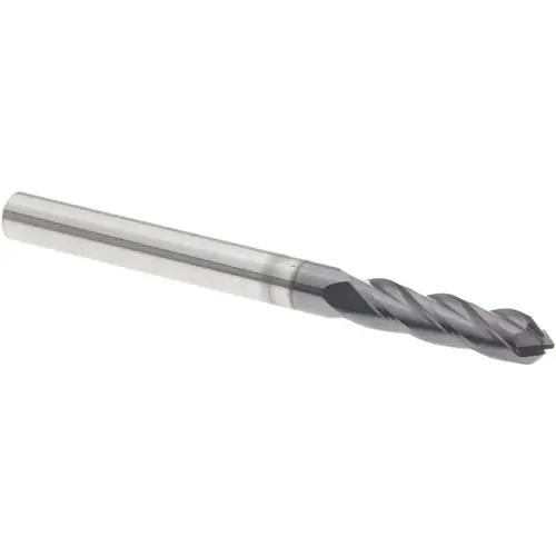 Drill Mill: 1/8" Dia, 1/2" LOC, 4 Flutes, 90 degree Point, Solid Carbide AlTiN Drill Mill: 1/8" Dia, 1/2" LOC, 4 Flutes, 90 degree Point, Solid Carbide AlTiN