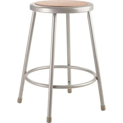 24 Inch High, Stationary Fixed Height Stool Grey 24 Inch High, Stationary Fixed Height Stool Grey