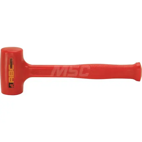 1.3 lb Polyurethane Dead Blow Hammer, Non-Sparking, Non-Marring 1-11/16 Face Diam, 3-1/2" Head Length, 11 OAL, 9" Steel Reinforced Polyurethane Handle, Double Faced