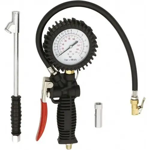 2 to 175 psi Dial Easy-Clip Tire Pressure Gauge 2 to 175 psi Dial Easy-Clip Tire Pressure Gauge