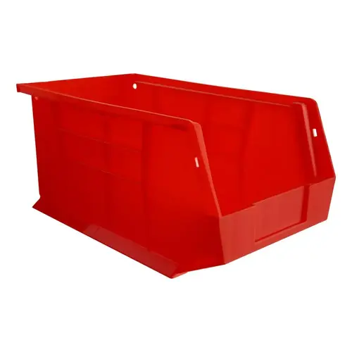 Plastic Hang & Stack Bin: Red Plastic Hang & Stack Bin: Red