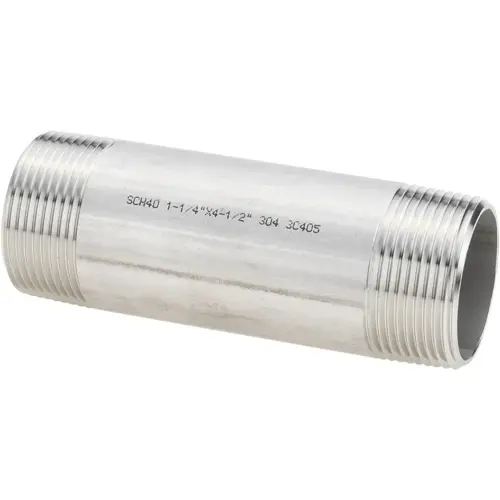 Stainless Steel Pipe Nipples & Pipe; Schedule: 40 ; Thread Standard: NPT ; UNSPSC Code: 40173300 Stainless Steel Pipe Nipples & Pipe; Schedule: 40 ; Thread Standard: NPT ; UNSPSC Code: 40173300