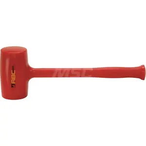 ABC Hammers ABC4DB 3.3 lb Polyurethane Dead Blow Hammer, Non-Sparking, Non-Marring 2-3/4 Face Diam, 5-3/8" Head Length, 15-1/4 OAL, 12-1/2 Steel Reinforced Polyurethane Handle, Double Faced