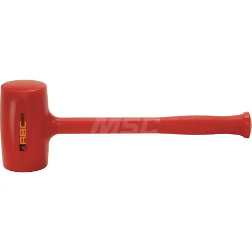 3.3 lb Polyurethane Dead Blow Hammer, Non-Sparking, Non-Marring 2-3/4 Face Diam, 5-3/8" Head Length, 15-1/4 OAL, 12-1/2 Steel Reinforced Polyurethane Handle, Double Faced