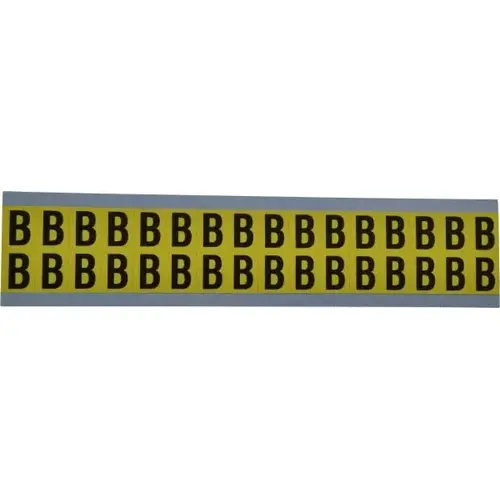 Number & Letter Label: "B", Rectangle, 0.5625" Wide Number & Letter Label: "B", Rectangle, 0.5625" Wide