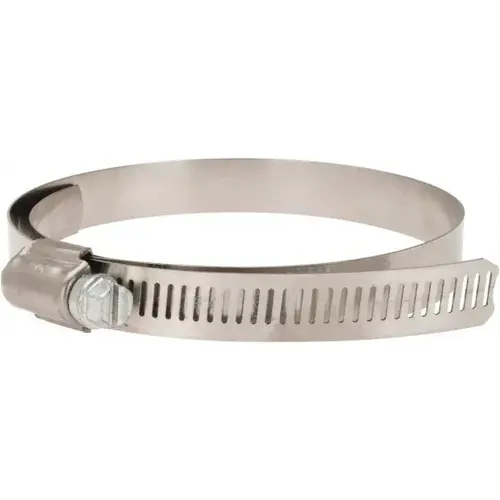 Worm Gear Clamp: SAE 64, 3-9/16 to 4-1/2" Dia, Stainless Steel Band Worm Gear Clamp: SAE 64, 3-9/16 to 4-1/2" Dia, Stainless Steel Band