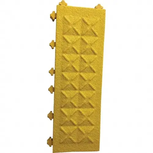 Anti-Fatigue Modular Tile Mat: Dry & Wet Environment, 6" Length, 18" Wide, 1" Thick, Yellow
