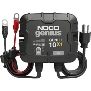 NOCO GENPRO10X1 Automotive Battery Chargers & Jump Starters; Battery Charger Type: Battery Maintainer Ring Terminal Set ; Amperage Rating: 10 ; Voltage: 120-240V AC ; Overall Width: 8 ; Overall Height: 7.20in ; Overall Depth: 6.10in