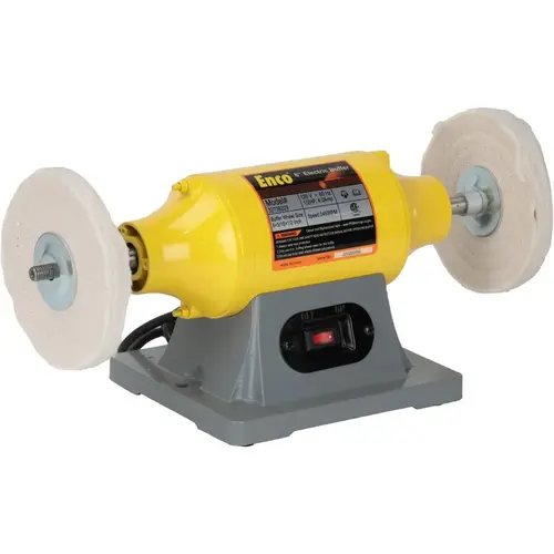 Bench Buffer: 6" Wheel Dia, 1/2" Arbor Hole Dia