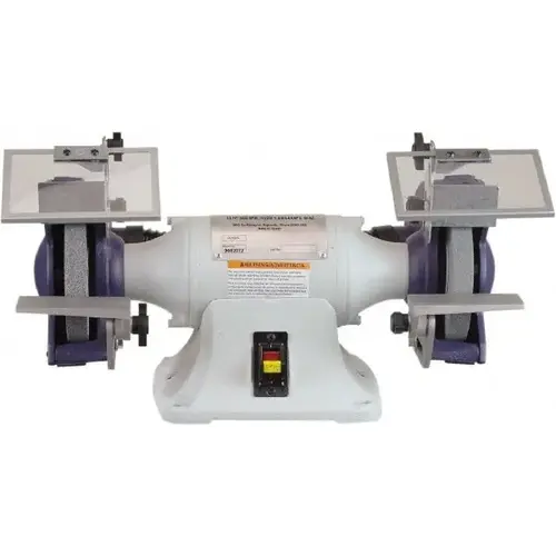 Bench Grinder: 6" Wheel Dia, 1/2" Arbor Hole Dia