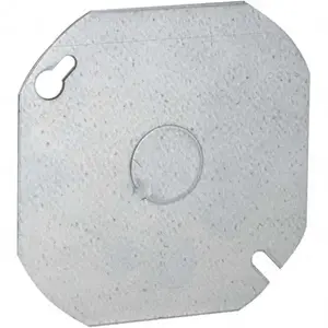 Hubbell-Raco 724 Flat Electrical Box Cover: Steel