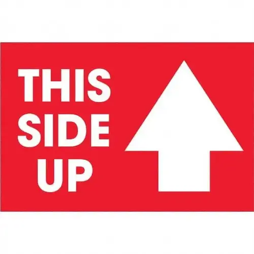 Shipping & DOT Label: "This Side Up", Rectangle, 3" Wide, 2" High