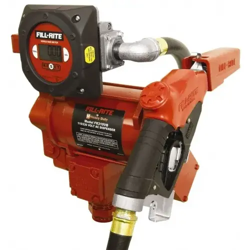 35 GPM, 1" Hose Diam, AC High Flow Tank Pump with Automatic Nozzle & 900D Meter