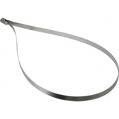 Worm Gear Clamp: SAE 176, 9-1/2 to 11-1/2" Dia, Stainless Steel Band Worm Gear Clamp: SAE 176, 9-1/2 to 11-1/2" Dia, Stainless Steel Band