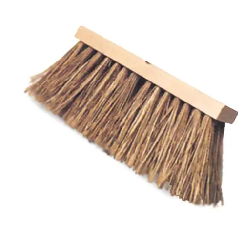 Push Broom: 16" Wide, Polypropylene Bristle