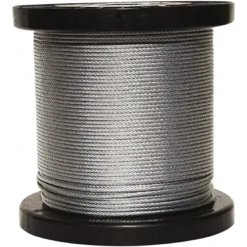 250 ft Long, 1/8" x 1/8" Diam, Galvanized Steel Wire Rope 250 ft Long, 1/8" x 1/8" Diam, Galvanized Steel Wire Rope