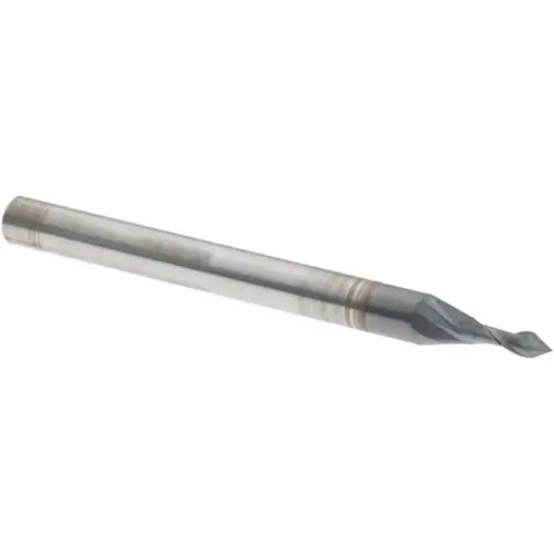 Drill Mill: 1/16" Dia, 3/16" LOC, 2 Flutes, 60 degree Point, Solid Carbide AlTiN Drill Mill: 1/16" Dia, 3/16" LOC, 2 Flutes, 60 degree Point, Solid Carbide AlTiN