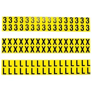 STRANCO SB3-V Number & Letter Label: "V", Rectangle, 0.5625" Wide