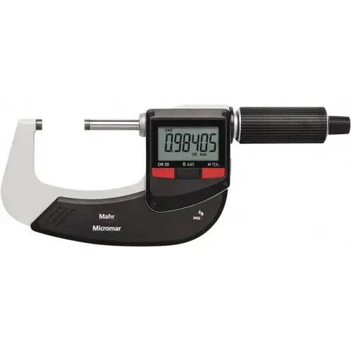 Electronic Outside Micrometer: 2", Carbide Tipped Measuring Face, IP65
