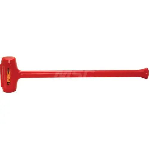 9 lb Polyurethane Dead Blow Hammer, Non-Sparking, Non-Marring 2-3/4 Face Diam, 7" Head Length, 30 OAL, 26" Steel Reinforced Polyurethane Handle, Double Faced