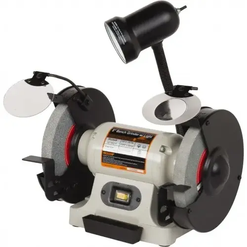 Bench Grinder: 8" Wheel Dia, 5/8" Arbor Hole Dia